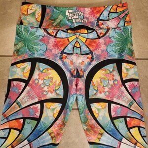 Electro Threads Stained Glass Leggings Yoga Athleticwear Size S